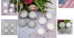 High-Quality Metal Die Cuts Set – 1.9″ Lace Flower Borders for Creative Projects