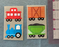Vintage 1980s stickers Hambly Studios Mylar Foil Shiny train