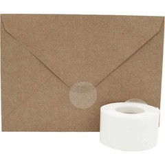Ultra Clear Retail Wafer Seals for Mailing Packaging 1.25 Inch Round Circle D…
