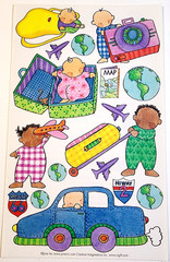 Creative Imaginations Baby Travel Scrapbook Stickers Road Trip Airplane Suitcase