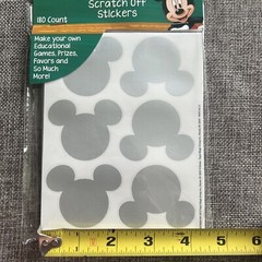 NEW Mickey Mouse Head Disney Scratch Off Stickers! 180 Count Eureka