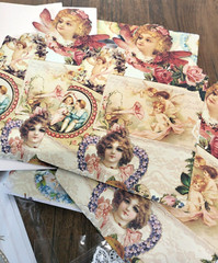 Scrap Book Album Misc Lot 3D Flower Stickers Paper Frames Card Stock Journaling