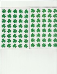 St Patrick’s Shamrocks repeat Mylar stickers 80ct 2 sheets NEW! Free Shipping!