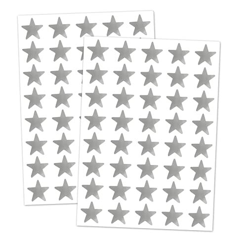 Foil Star Metallic Stickers, 0.6″ Diameter 1000 Pack Silver