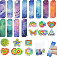 48 Pieces Anxiety Sensory Stickers with 2 Textured Sticker-Sensory Stickers