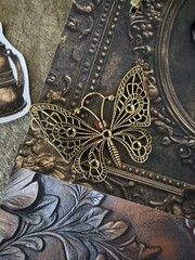 100+ Pc Steampunk Junk Journal Kit Ephemera Bundle Airship Gears Tags Vintage