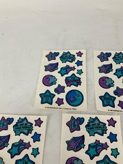 LOT OF 5 Vintage 1984 Morgan Mark 1 Stars Moon Scratch N Sniff Tattoo Sticker