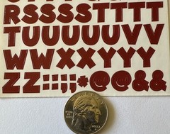 DEEP RED 7/16” CHUNKY ALPHABET Stickers(2 sheets)Making Memories •Letter•Numbers