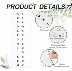 A-Z 26 White Letters Tabs Sticky Alphabet Tabs, 260 Pcs Self Adhesive Page Tabs
