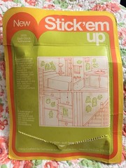Vintage Stick’em Up Self-Stick Animal Wall Mount Memo Pad with Girl Figurine NOS