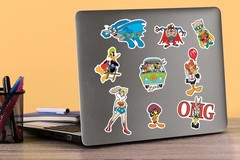 LOONEY TUNES MASHUP VARIETY DIE CUT VINYL 50 CT STICKER PACK