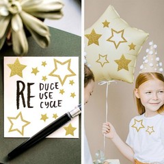 5 Sheets Glitter Star Stickers, Gold Stars Stickers, Self-Adhesive Star Label…