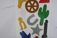 Provo Craft Design Sticky Die Cut «Go West» Boot Hat Horse Saddle Shoe Scrapbook