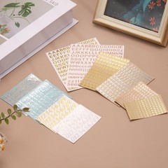 4 Sheets 3D Mini Metal Alphabet Stickers, Self-Adhesive DIY Decor for Scrapbooki