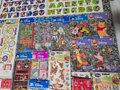 Disney Lot Of 36 Scrapbooks Stickers Unopened Packages & Unused Single Sheets