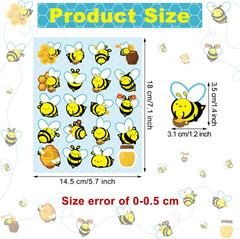 500 Pcs Waterproof Bee Stickers, 25 Sheets, 20 Styles, Self-Adhesive for Crafts