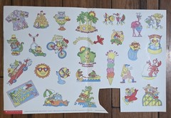 Vintage Scholastic Sticker Posters Christmas Scratch Sniff Summer Cat Dog Lot