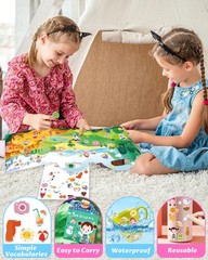 Reusable Sticker Book for Toddlers, Travel Stickers for , Craft Activities To…