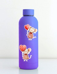 Cute Valentines Mouse Die Cut Vinyl Stickers Set Scrapbooking Laptop Waterbottle