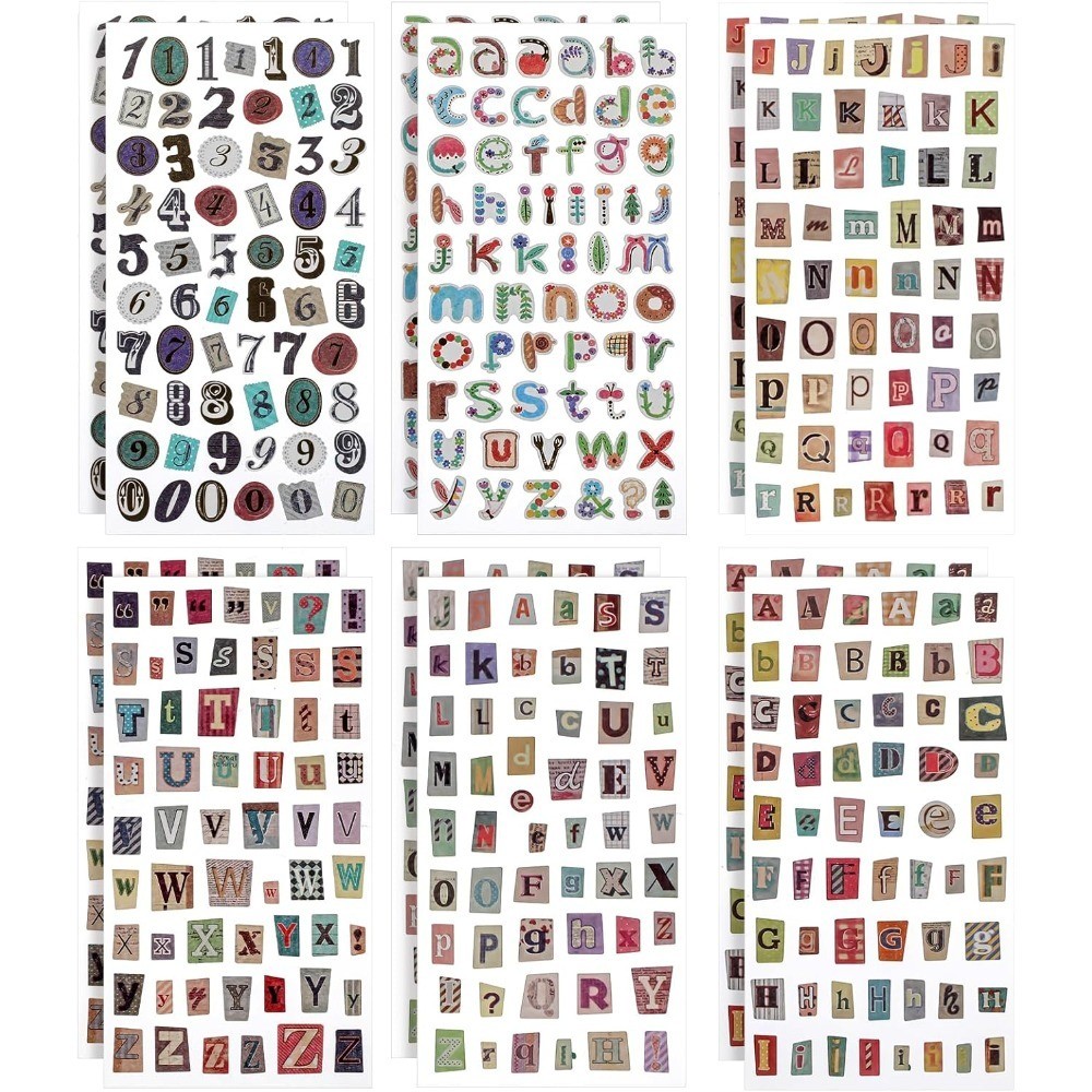 1034 Pcs Magazine Letter Stickers Alphabet Stickers for Scrapbooking