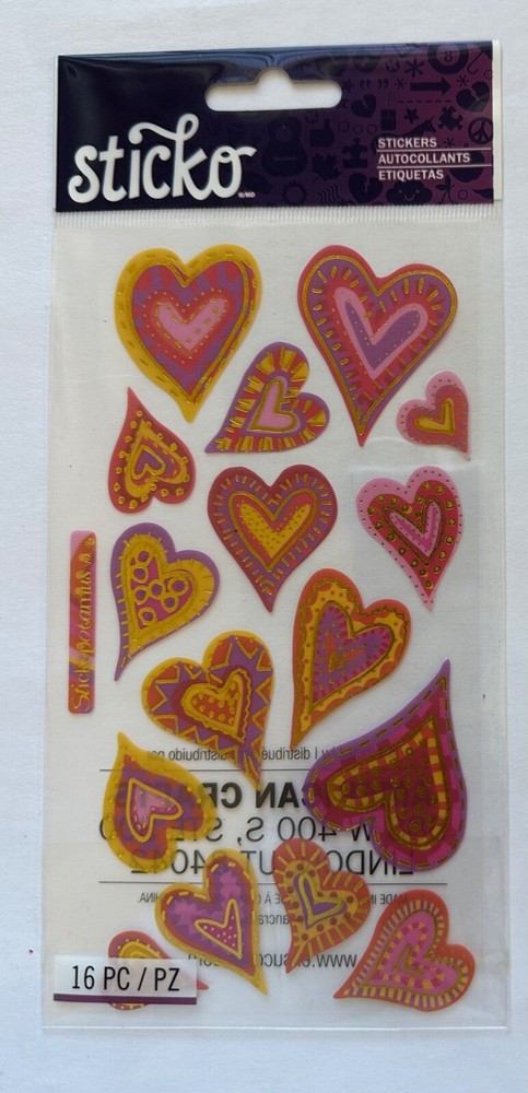 Sticko Expressive Foil Valentine’s Day Gold Foil Stickers Planner Supply Crafts