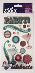 EK Success Sticko PARTY Metallic Dimensional Stickers – 20 pcs
