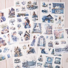 Garden Junk Journal Stickers, 50 Sheets Washi Journaling Sticker Book, Scrapbook