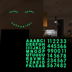 84Pcs Glow in the Dark Alphanumeric Luminous Stickers Alphabet Letter Number Set
