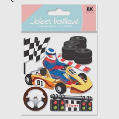 Go Cart Kart Racing Checkered Flag Track Helmet Start Jolee’s Boutique Stickers