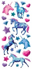 Scrapbooking Crafts Puffy Stickers Unicorns Gem Look Pink Purple Hearts Stars
