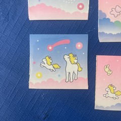 Vintage 80s Sanrio Stickers, Little Twin Stars 6 Pages From Booklet, Unicorns