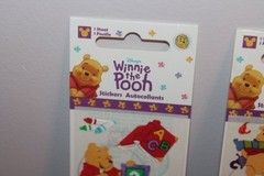VTG Disney Winnie the Pooh Sandylion 3 packs Stickers Sealed Tigger fall ABC 123