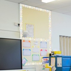 WorldBazaar Pastel Rainbow Bulletin Board 36 feet x 2.75 inches, Multicolor