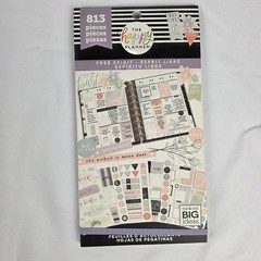 Lot of 4 HAPPY PLANNER Stickers, Neutral Pastel Pink Themes, almost 3000 pieces