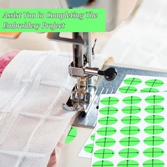 400 Pcs Embroidery Target Stickers, 3/4″ x1/2″ Machine Embroidery Placement S…