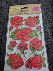 Crafters Square/ASSORTED-Metallic,Floral,Pop-Up,3D Motion Stickers/Lot of 6/NEW