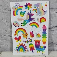 American Greetings Scrapbooking Stickers Rainbow Animals Snacks Lot 2 Of Sheets
