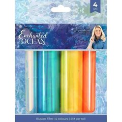 CRAFTERS COMPANION – ENCHANTED OCEAN – ILLUSION FILM – 4 COLORS – 2 PKGS