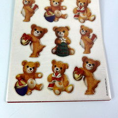 Hallmark Porcelain Cinnamon Bear Keepsake Ornament Stickers 4 Sheets New