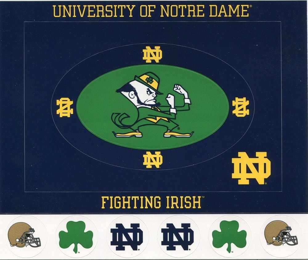 University of Notre Dame NCAA Scrapbook Stickers U-CHOOSE 2 ITEMS Fighting Irish