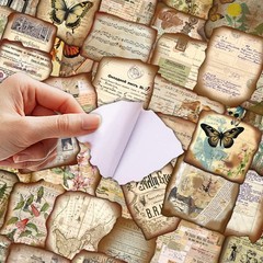 Pegatinas vintage diario, suministros diario con estampados mapas, accesorios.