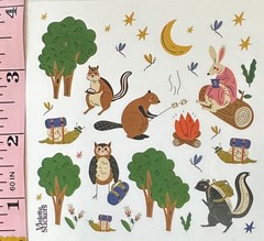 Violette Stickers Camping Animals Friends Crafts Planner Supply Scrapbook Bunny