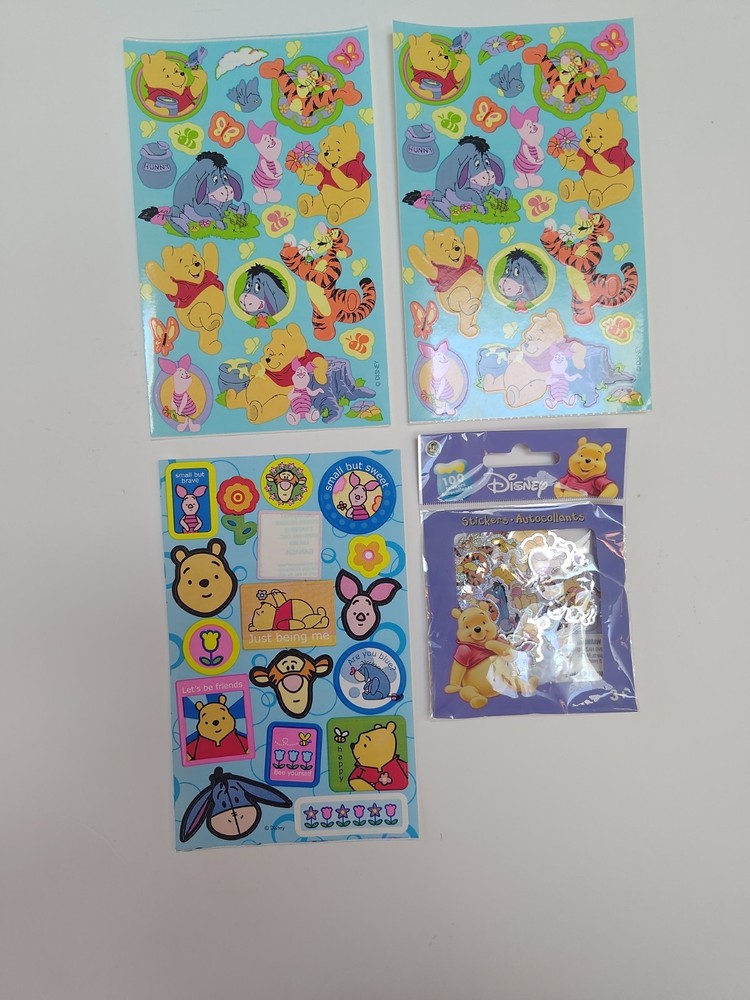 Vintage Sandylion Disney Winnie The Pooh Tigger Eeyore Piglet Stickers Set