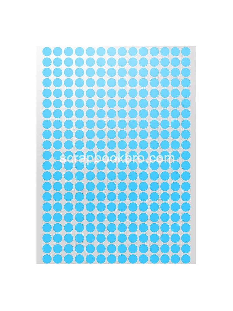 8mm Sky Blue Sticker Dots Adhesive Round Labels Circular Spot Scrapbook