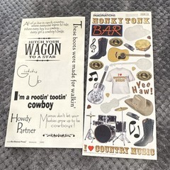 Jolee’s Boutique Dimensional Scrapbooking Stickers Lot, Cowboy & Country Music