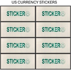 $2 Two Dollar 1891 Treasury Note (US CURRENCY STICKERS) (Lot Of 4)