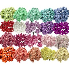 20 Colors Mixed 200pcs 1″(2.5cm) Cottage Paper Flower DIY Craft (S15-Mixed/C200)