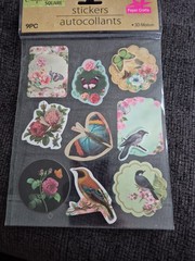 Crafters Square/ASSORTED-Metallic,Floral,Pop-Up,3D Motion Stickers/Lot of 6/NEW