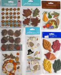 HAPPY FALL ! 7 PACKS -5 BY JOLEE’S, I PAPER BLISS AND 1 HANDMADE 67 PIECES