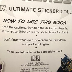 LEGO DC Batman Super Heroes Ultimate Sticker Collection Book 1000+ Reusable READ